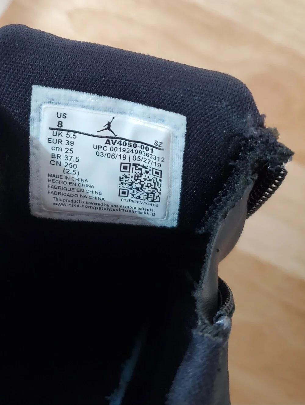 Nike Air Jordan 1 Jester XX Low Black Sail Womens Size 8 AV4050-001